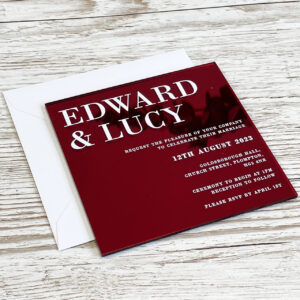 Luxury Modern Square Acrylic Wedding Invitation