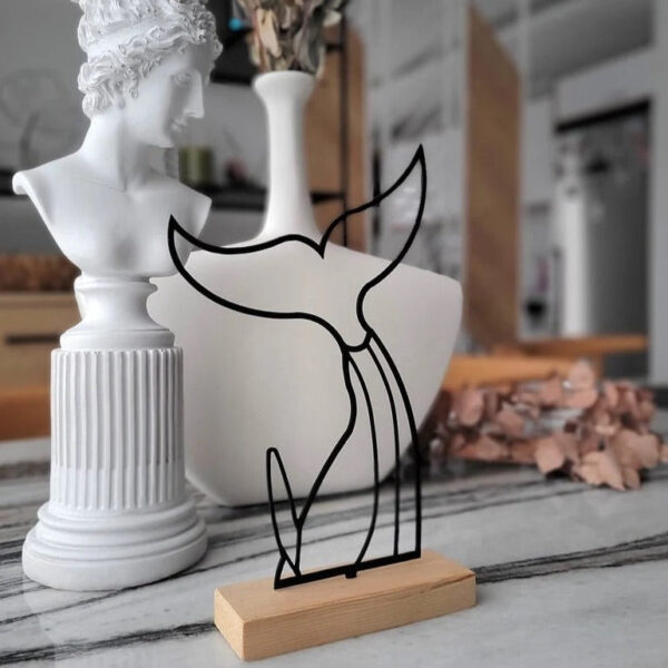 Whale Tail Shelf Decor
