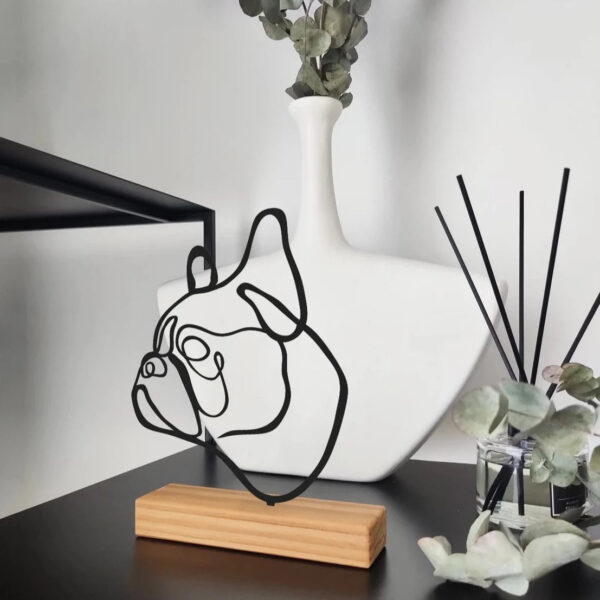 Line art ” French Bulldog ” Shelf Decor