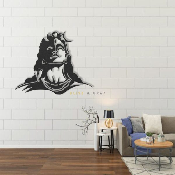Lord Shiva Adiyogi Metal Wall Art