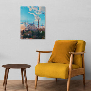 Blue Mosque: A Spiritual Oasis Metal Poster