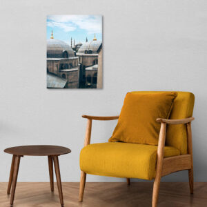 Majestic Blue Mosque Domes Metal Poster