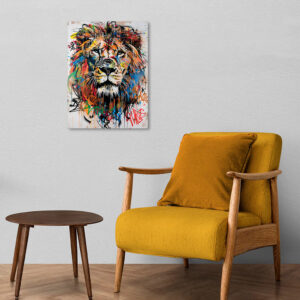 Lion: King in Colors Metal Poster