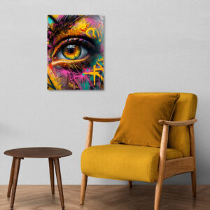 Abstract Eye: Colorful Gaze Metal Poster