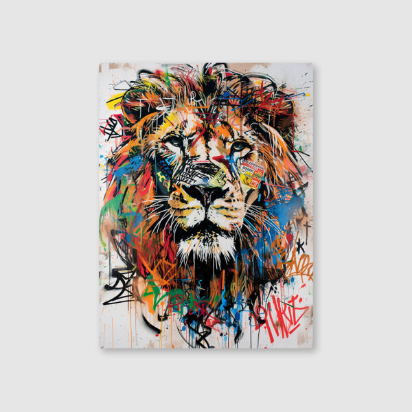 Lion: King in Colors Metal Poster
