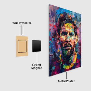 The Painted GOAT: Lionel Messi Metal Poster