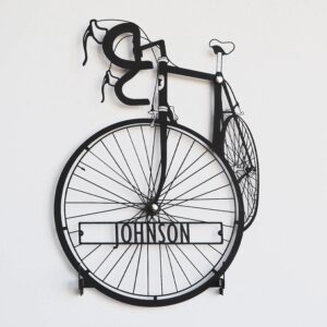 Personalized Metal Bicycle Helmet Wall Hanger