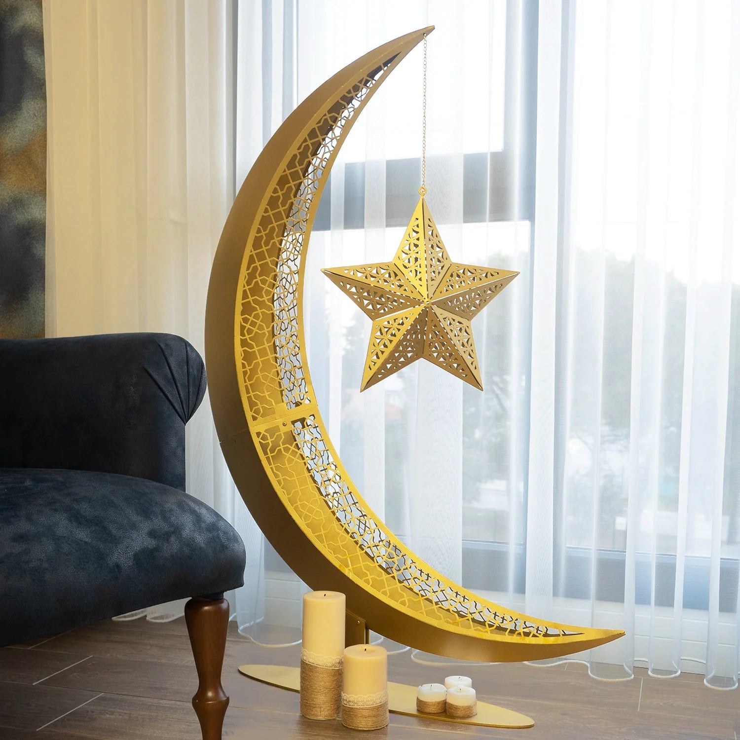 Metal Crescent Ramadan Moon