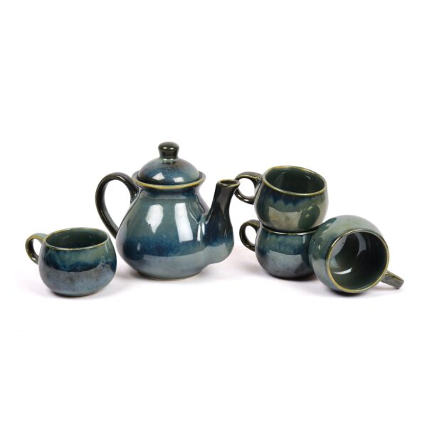 Green Ceramic Tea Pot Set