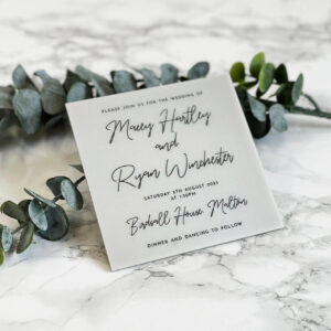 Luxury Trendy Square Acrylic Wedding Invitation