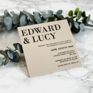 Luxury Modern Square Acrylic Wedding Invitation